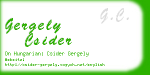 gergely csider business card